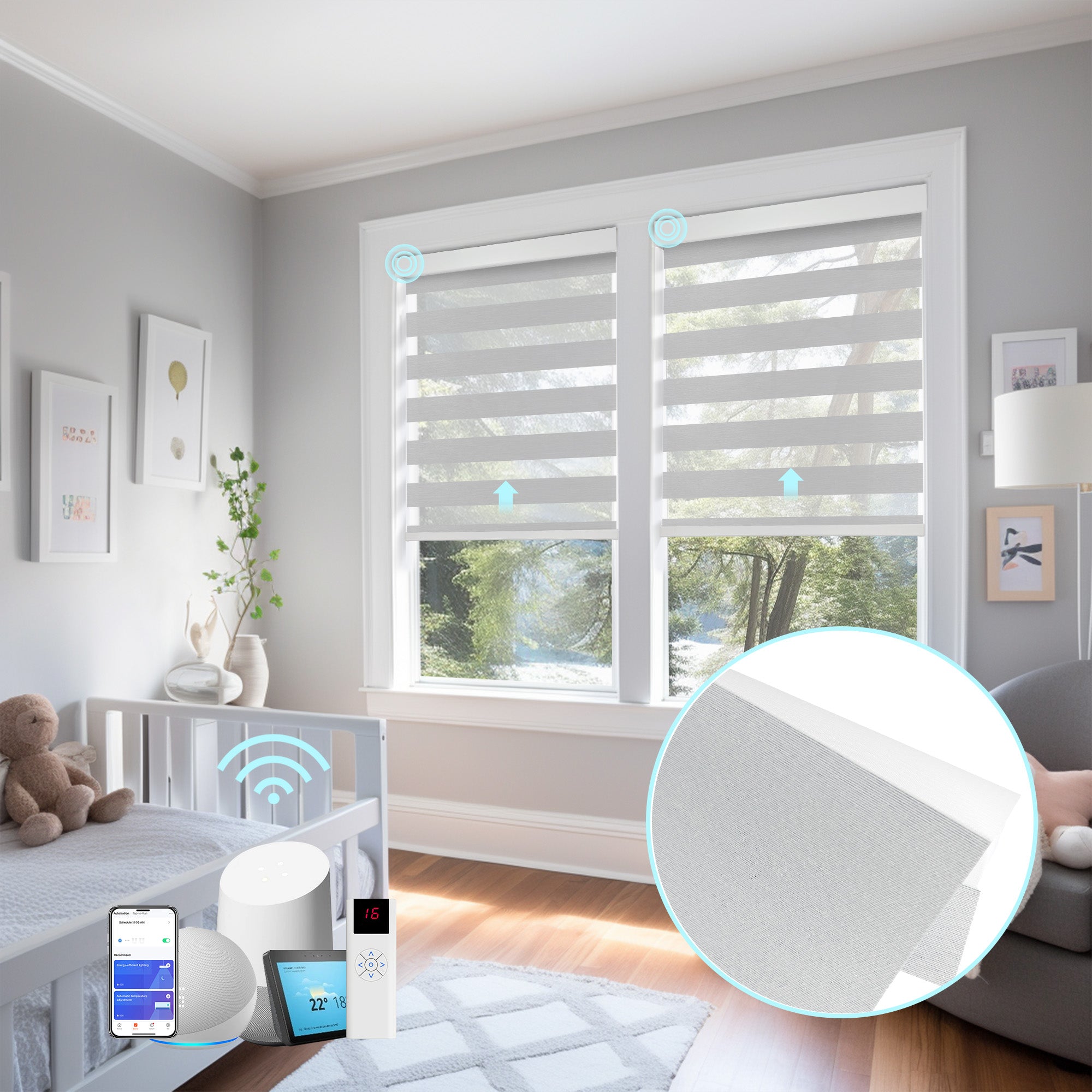 Motorized Room Darkening Zebra Blinds ??? cozylinkhome